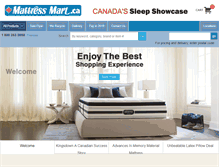 Tablet Screenshot of mattressmart.ca